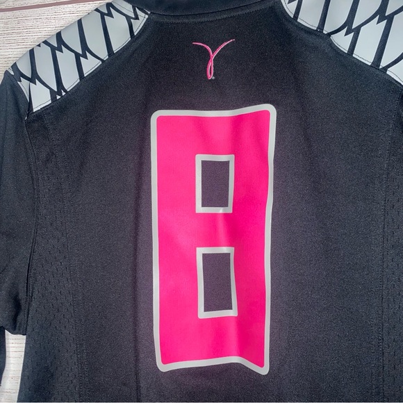 Oregon Ducks Nike Black Pink Volt Stomp Out Cancer Limited Edition Jersey Marcus - Picture 7 of 8